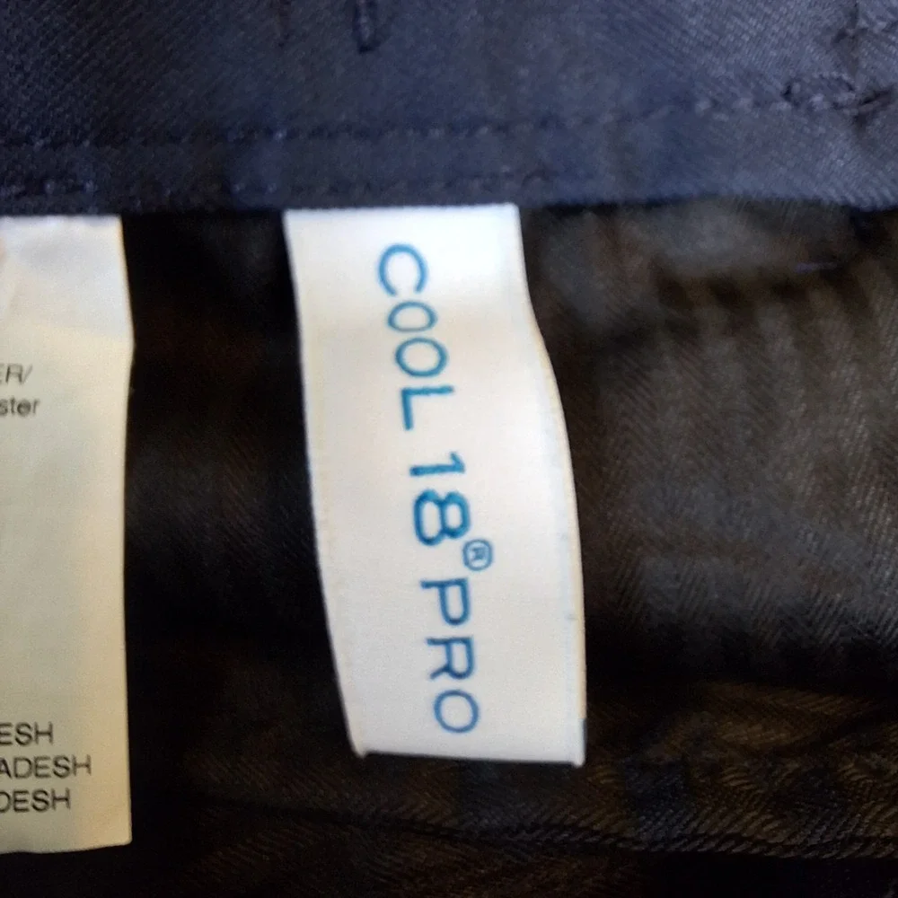 Haggar Mens Cool 18 Pro Golf Shorts Navy Active Size 36 Pleated Front